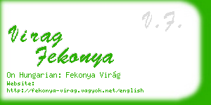 virag fekonya business card